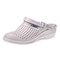 White leather 7001 safety clogs, compliant with CE EN ISO 20347:2007/OB, A, E, FO, SRC